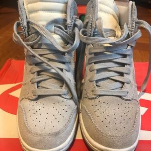 Gray, White Nike Dunk “Sky Hi” Size 7